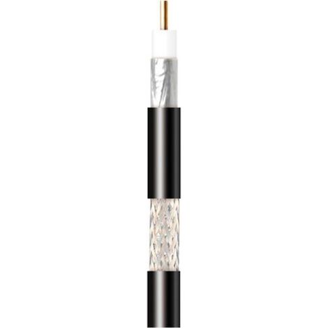 Câble coaxial CXT1 1/4.7/6.7mm PVC noir – Blindage > 75 dB – Conducteur cuivre pour performance optimale – Bobine de 100 m – Televes (1/3)