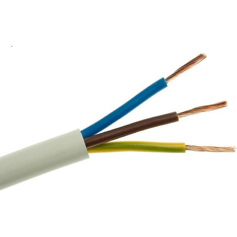 Cable de revestimiento H03VV-F (OMY) 3x1 amarillo blanco /100m/