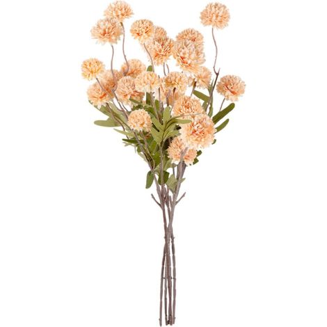 5pcs Lightweight Plastic Artificial Yellow Dandelion Flowers, Realistic Shape for Living Room and Theme Party Decoration (1/5)
