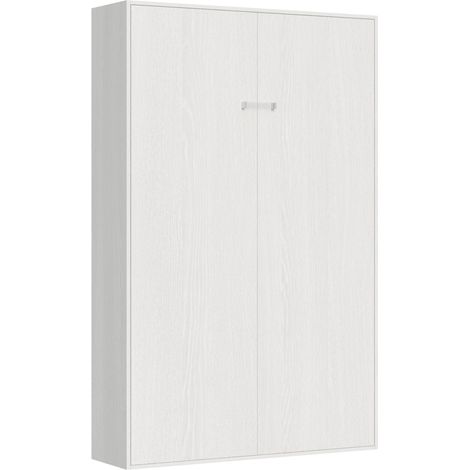 Lit escamotable vertical 140x190cm – Structure en panneaux de particules mélaminé – Sommier à lattes de hêtre – Mécanisme à pistons à gaz – Itamoby (1/5)