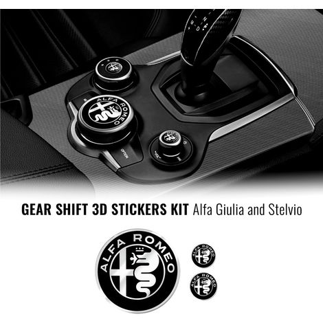 Kit Adesivo Alfa Romeo 3 Loghi per Interno Giulia Stelvio (1/3)