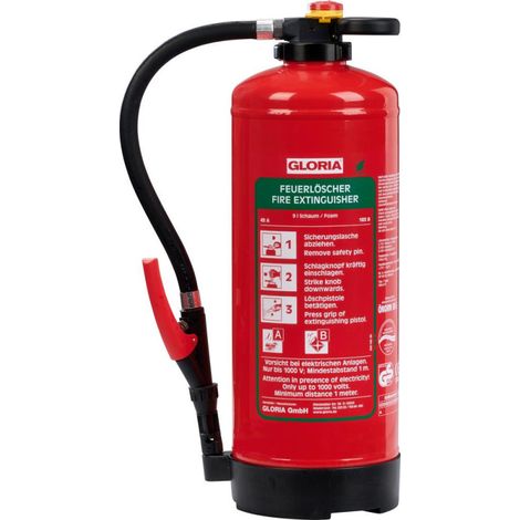 Extincteur à mousse rechargeable SKA+9PRO sans fluor classes de feu A et B (1/2)
