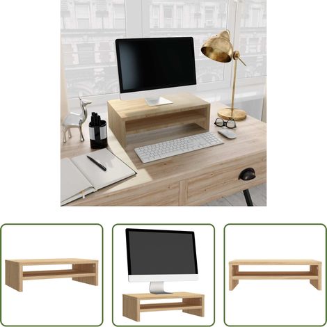 Support moniteur - Support de moniteur Chêne sonoma 42x24x13 cm Bois d’ingénierie (1/5)