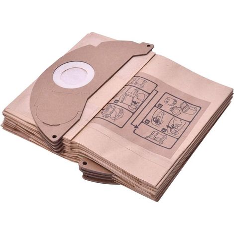 10er-Pack Staubsaugerbeutel Staubbeutel für Kärcher A2004/WD2250/MV2, Art.-Nr. 6.904-322.0, kompatibel mit (1/4)