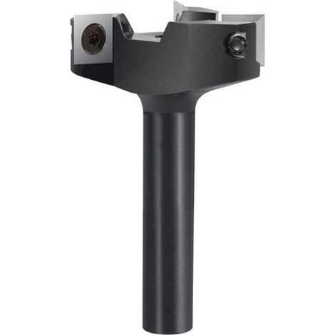 -Fraise à Surfacer 12 mm Tige 60 mm Diamètre de Coupe avec 3 Inserts Fraise a Bois Defonceuse Fraise a Raboter Fraise Surfacage
