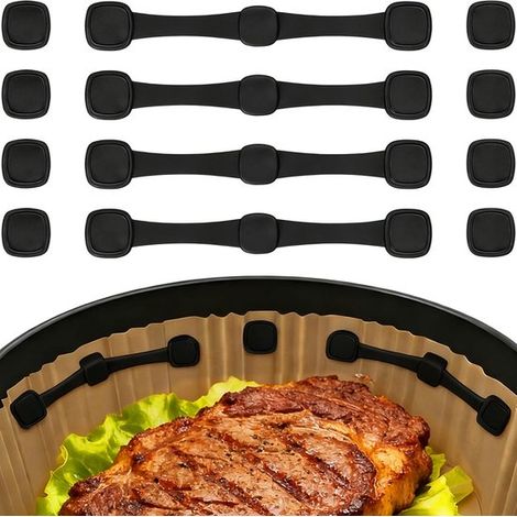 Magnet für Backpapier im Airfryer 12 Stück Magnete für den Backpapieraufsatz des Airfryers Silikonmagnete BPA-frei magnetisches Zubehör für für