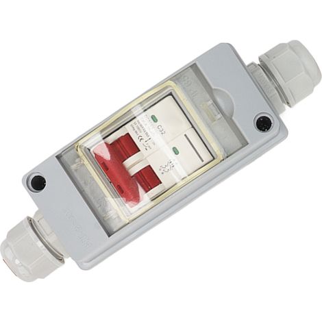 MCB 2P DC 500V 32A Leitungsschutzschalter, IP65 wasserdichter Lasttrennschalter, kabelloser Verteilerkasten, elektrischer Stromkreisschutz. (1/5)