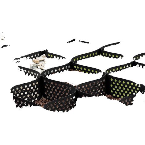 Geomalla permeable VEVOR para grava, 2", 32.81 x 9.84 pies, 1880 libras/pie cuadrado, jardín, patio, entrada de vehículos, 4 pulgadas - 17 x 9 pies - Cuadrada (1/2)
