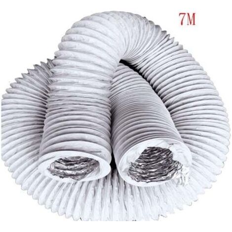 royaluxe-Tuyau flexible d'échappement 150mm x 7m – PVC et aluminium – Résistant à la corrosion – Pour ventilation industrielle et extraction d'humidité