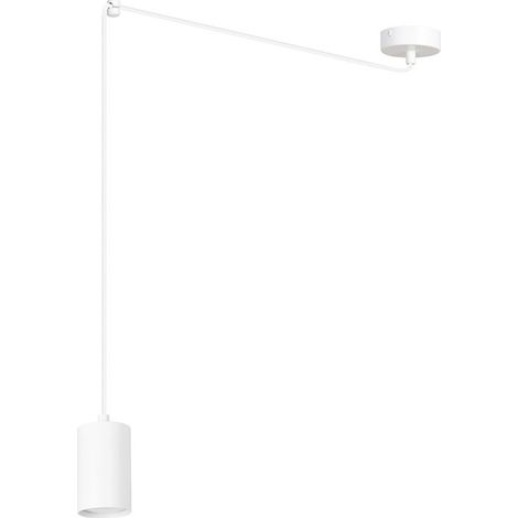 Lampada a Sospensione Traker, Acciaio verniciato a polvere, Bianco, 300x300x8 cm