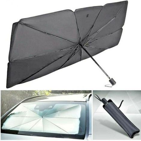 PARASOLE Per AUTO PARABREZZA ANTERIORE PIEGHEVOLE 130X74 ombrello PORTATILE