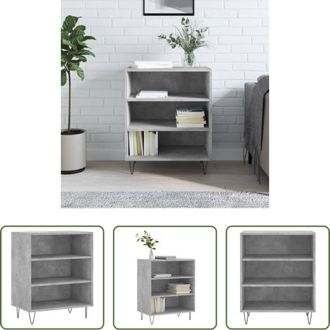 Betonfarbe - Sideboard Betongrau 57x35x70 cm Holzwerkstoff (1/5)
