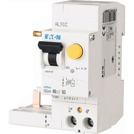 Bloc différentiel FBSMV 2P 40A Type AC 300mA 000170181 EATON FBSMV 40/2/03