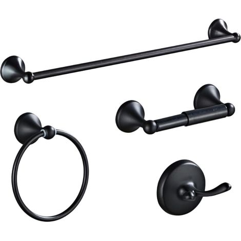 Bathroom Towel Rail 40 CM Set of 4 Pieces Stainless Steel
