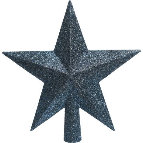 PUNTALE A STELLA GLITTERATO 19 CM BLU NOTTE (1/2)