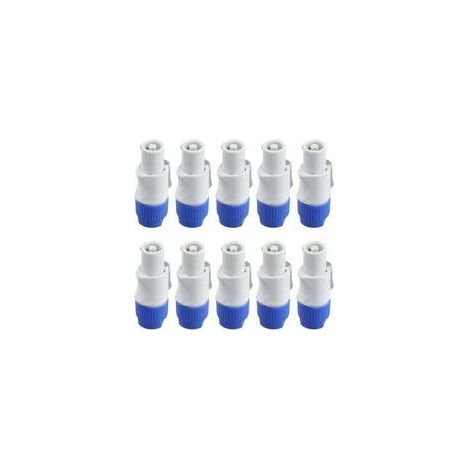 10 Stück Powercon-Steckverbinder, männlich, 3-polig, Signaleingangsstecker für Bühnenlicht-Kabelbaum, Leistungsausgang (1/4)