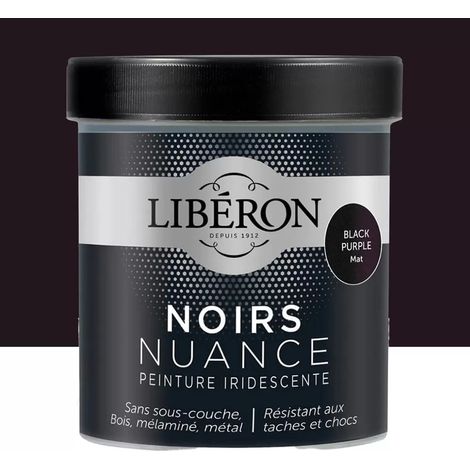 Peinture noire mate 0,5 L – Effets irisés – Résistante aux taches et chocs – Pour meubles et boiseries – Liberon (1/4)
