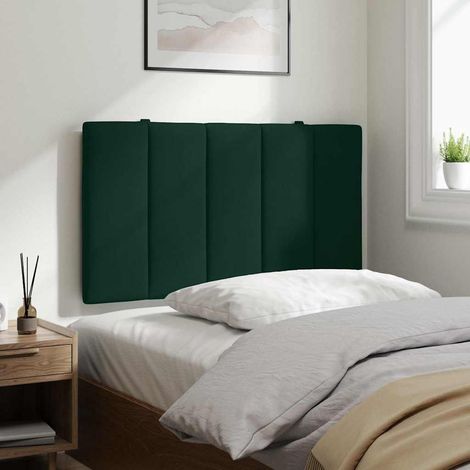Kopfteil-Kissen "Hanko" Dunkelgrün 80 cm Samt (1/5)