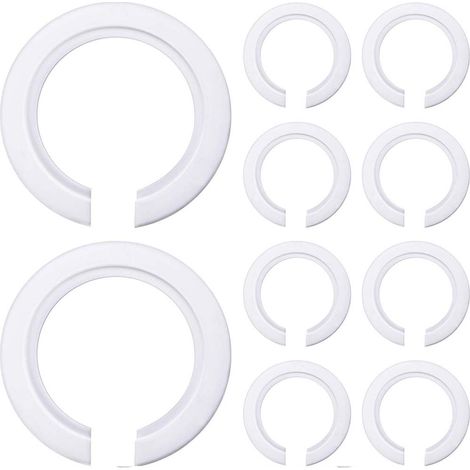 Lot de 10 bagues de conversion E27 vers E14 en plastique, réducteur pour le montage d'abat-jour à vis Edison sur baïonnette. (1/5)
