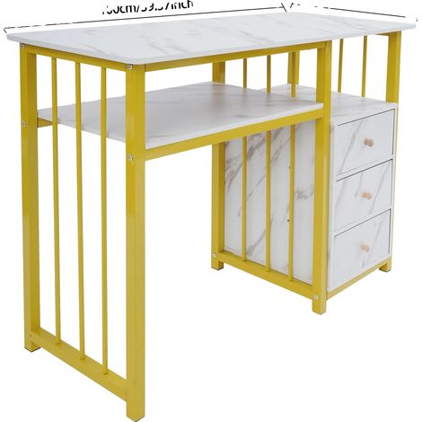 Table de manucure, Design durable, Rangement efficace, Ivoire (1/2)