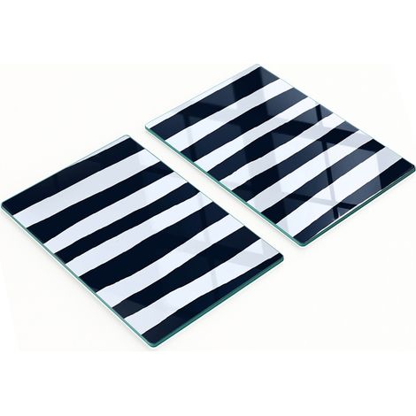 Tableros decorativos multifuncionales para cocina con tiras de vidrio templado, 2x40x52 cm.