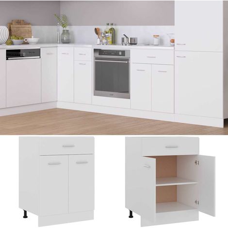 Maison Exclusive - Mueble bajo con cajón "Lyon" blanco 60x46x81,5 (1/5)