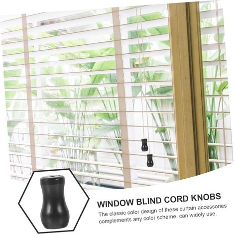 Poignée de suspension de style rétro, en plastique noir, en forme de cloche en cuivre, accessoire à double usage (10 pièces) pour rideaux et ventilateurs de plafond, à la fois décoratif et résistant ( (1/5)