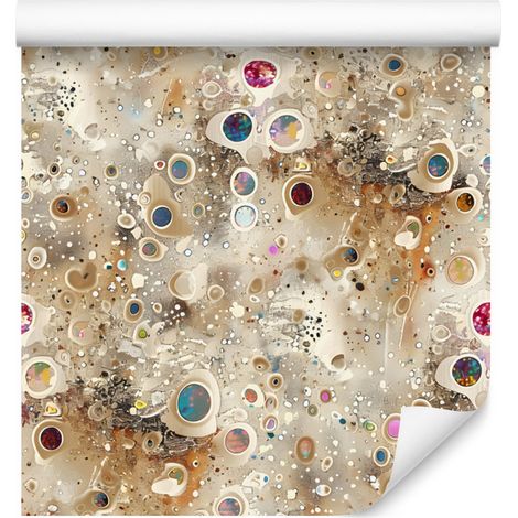 Papier peint beige et crème pour salon et chambre 50x1000 cm (1/5)