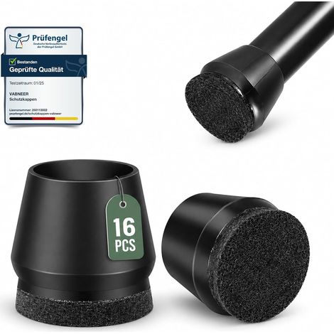 16pcs 16-18mm Round Chair Leg Protectors with Felt (1/5)