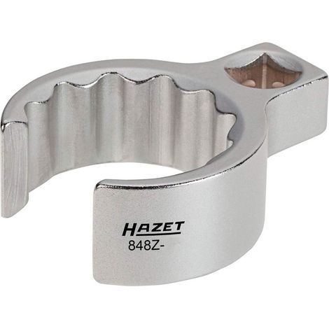 Hazet 848Z-22 Chiave Ad Anello, Doppio Esagono, Aperto, Argento, Attacco Quadro, Cavo, 10 mm 3/8 di Pollice (1/2)