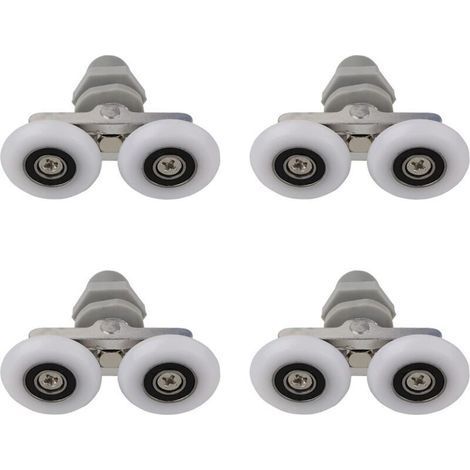 Roulettes de douche doubles, roulettes pour porte de douche, roulettes coulissantes, porte, salle de bain, douche, roulettes de douche de rechange, pièces de rechange pour salle de ba (1/3)