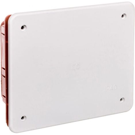 Boîte encastrée avec couvercle série 350 120x100x50 rouge-blanc EC350C2