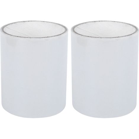 2Pcs White Strong Adhesion Waterproof Pipe Hose Leakage Repairing Tape Accessory 10cm x 1.5m