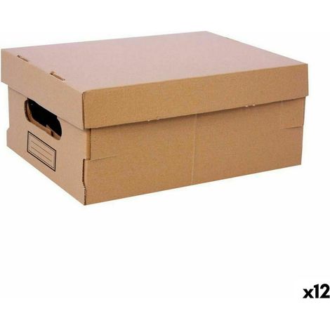Aufbewahrungsbox mit Deckel Confortime Pappe 30 x 22,5 x 12,5 cm (12 Stück) (1/2)
