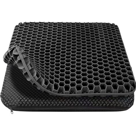 1 Coussin Gel, Structure Nid D Abeille, Housse Amovible, Base Antiderapante, Pour Chaise Bureau Voiture Fauteuil Roulant (1/5)