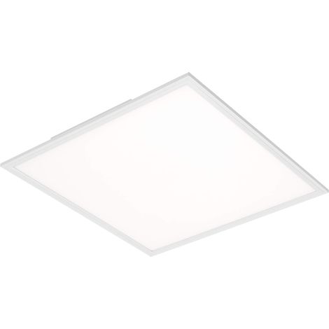 Plafonnier à LED carré en blanc – Panneau à LED 38 W, 59,5 x 59,5 cm – Couleur de lumière blanc neutre – Idéal pour salon, bureau ou atelier (1/5)