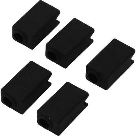 5 chaussettes en silicone compatibles Elegoo Centauri Carbon, protection thermique pour bloc chauffant et buse d'imprimante 3D, anti-poussière, résistantes à la chaleur, noires (1/5)