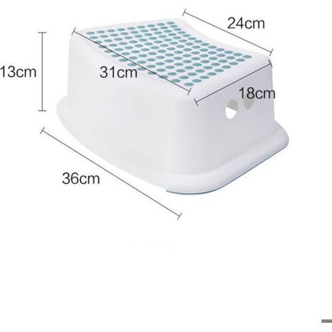 Convient pour tabouret bébé lavabo pad repose-pieds épaissi chaise bébé toilette pied banc pied antidérapant gris Femeo (1/4)