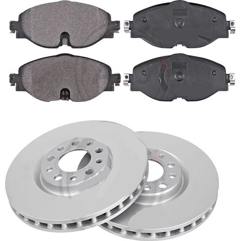 KIT FRENI ANTERIORI compatibile con AUDI Q3 (F3B,F3N) - DISCHI + PASTIGLIE OEM: FDB4433 / 17558 /SOSTITUZIONE DIRETTA/BASSA POLVERE/SILENZIOSO