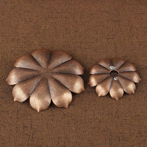 Mehrlochiger Lotus-Räuchergefäßhalter aus Zinklegierung, ascheresistente Räucherplatte, Halter für Stäbchen und Kegel (1/3)