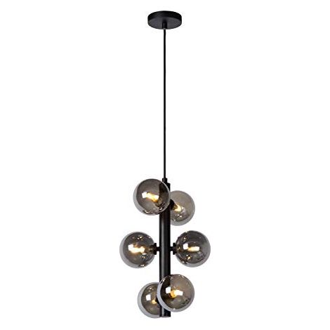 Lucide TYCHO - Lampadario a sospensione, Ã 25,5 cm, 6 x G9, colore: Nero (1/4)