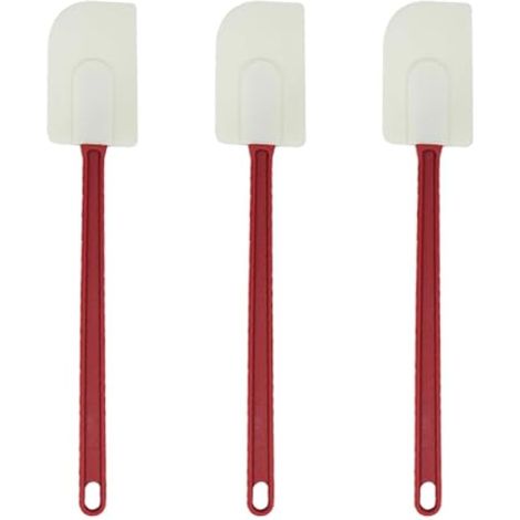 3 spatules en silicone de 40 x 7,5 cm, antiadhésives, résistantes à la chaleur, pour cuire, cuire et manger (1/5)