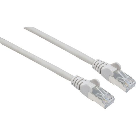 Intellinet 740807 RJ45 Netzwerkkabel, Patchkabel CAT 6a S/FTP 2.00 m Grau Folienschirm, Geflechtschi (1/2)