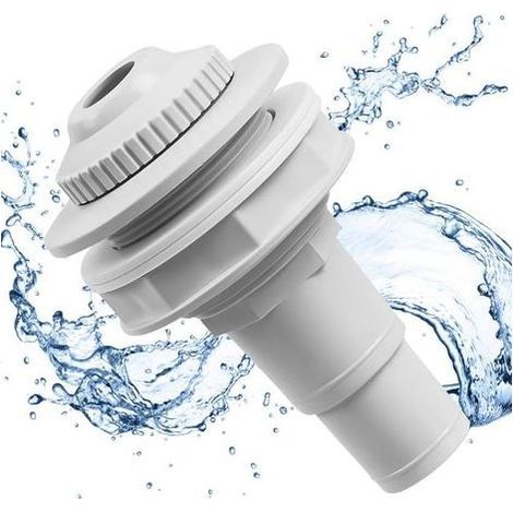 Buse d'aspiration de piscine, buse de refoulement 32/38 mm, buse d'aspiration de piscine Ø 58 mm, embout de tuyau réglable, adaptateur pour tuyau de vidange de piscine (1/4)