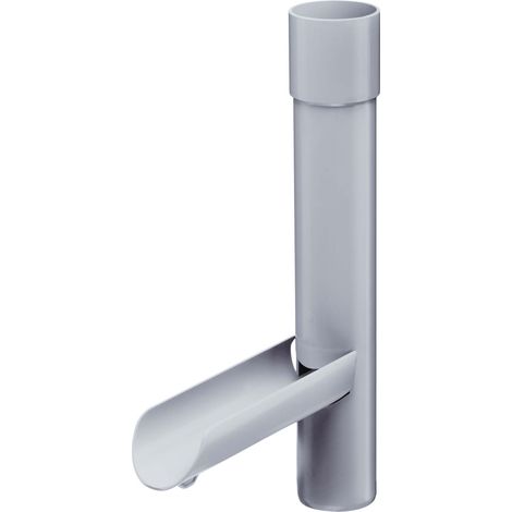 INEFA Regensammler für Fallrohr, PVC Wasserklappe für Regenfallrohr, Dachrinnenzubehör, Made in Germany - DN50 / 50mm Grau