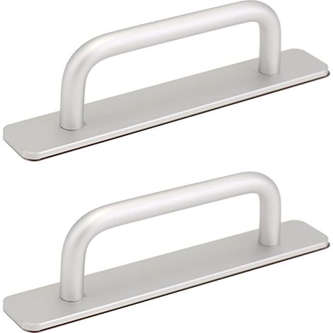 2 tiradores para puertas corredizas de granero, con placa de acero inoxidable para puertas de granero, armarios y alacenas - 160 mm