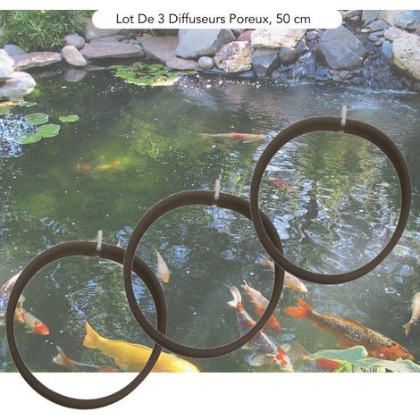 Lot De 3 Diffuseurs D'Air Bassins Poreux PREMIER PRIX 50 cm. à Lester Pour Bassins De Jardin (1/4)