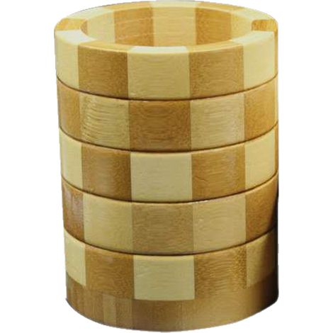 Porte-Ustensiles - En Bambou Naturel - Pour Cuisine Plan De Travail - Rond - 1 Pièce (1/5)