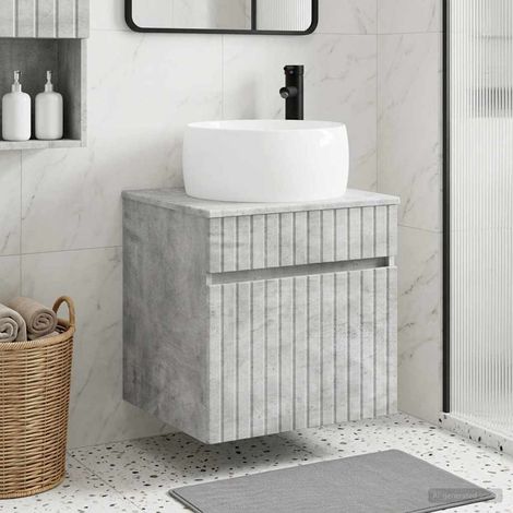 Vanidad de lavabo montada en la pared Gris Hormigón