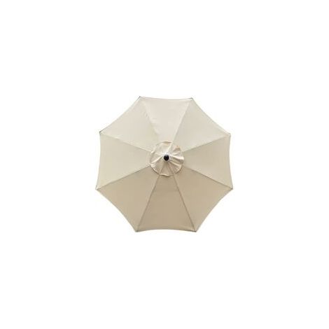 Housse de parasol 3 m – Tissu polyester imperméable – Résistante aux UV – 8 baleines – Protection extérieure beige (1/4)